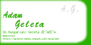adam geleta business card
